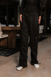 Joanna Cargo Sweatpants in Black