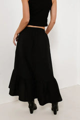 Arabella Maxi Skirt In Black - Final Sale