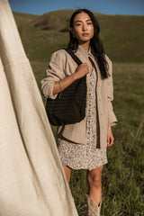 Parker Oversized Jacket In Taupe - Final Sale