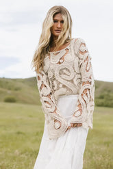 No Worries Crochet Top in Cream