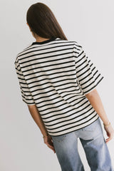 Freddie Striped Tee In Black - Final Sale
