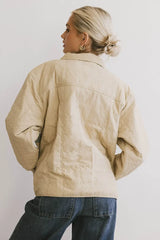 Karlie Quilted Jacket In Khaki - Final Sale