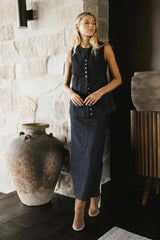 Miriam Denim Maxi Skirt