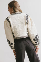 Benja Embroidered Jacket In Ivory - Final Sale