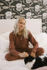 Breck Knit Sweater in Brick - FINAL SALE