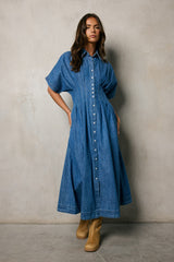 Kolby Button Front Maxi Dress