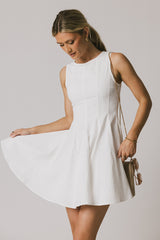 Liora Mini Dress in White - FINAL SALE