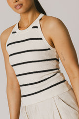 Kamari Striped Tank Top in Navy - FINAL SALE