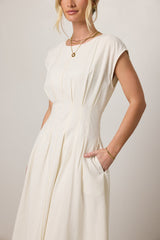 Isla Midi Dress in Off White