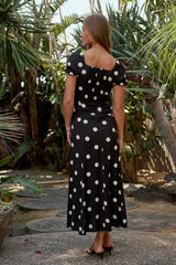Marlow Polka Dot Maxi Dress In Black