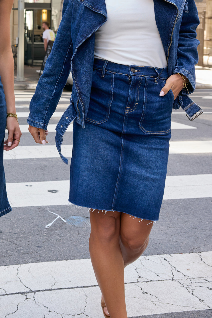 Nia Midi Denim Skirt