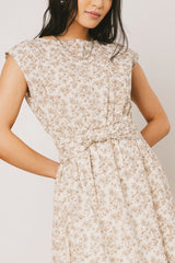 Heather Floral Maxi Dress in Brown