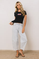 Cade Striped Barrel Jeans - Final Sale