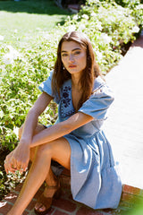 River Embroidered Mini Dress