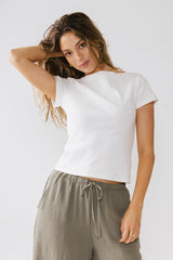 Martha Boatneck Top In Ivory - Final Sale