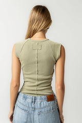 Huxley Tank in Olive