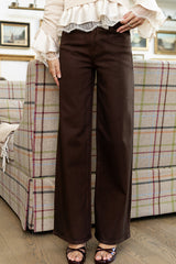 Jozie Coated Wide Leg Jeans - FINAL SALE