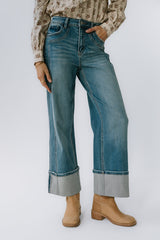 Fenna Cuffed Wide Leg Jeans - Final Sale