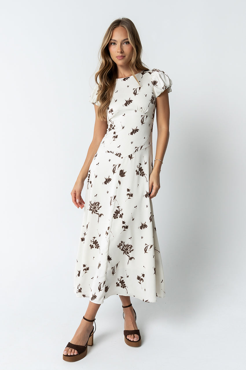 Jenna Floral Maxi Dress in Off White - FINAL SALE