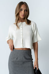 Macey Knit Sweater in Cream