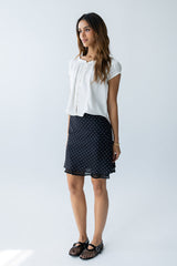 Kennedy Polka Dot Skirt In Black