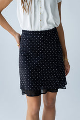 Kennedy Polka Dot Skirt in Black