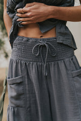 Ashton Wide Leg Pants In Blue - Final Sale