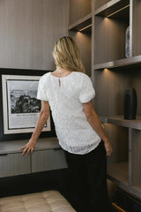 Patton Ruffle Blouse in Cream