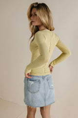 Remi V-Neck Top in Lime