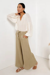 Head In The Clouds Blouse In Ivory - Final Sale