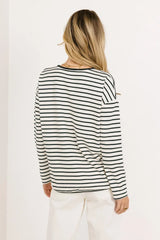 Farah Striped Top In Green - Final Sale