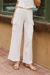 Benji Cotton Gauze Pants in Ecru