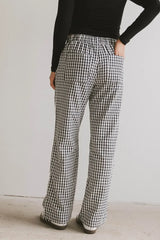 Romero Gingham Pants In Black