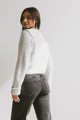 Serena Knit Sweater In Grey - Final Sale
