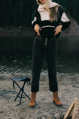 Alcott Cuffed Straight Leg Jeans