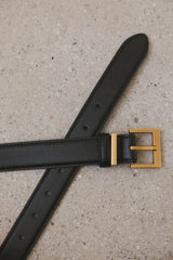 Siena Leather Belt In Gold - Final Sale