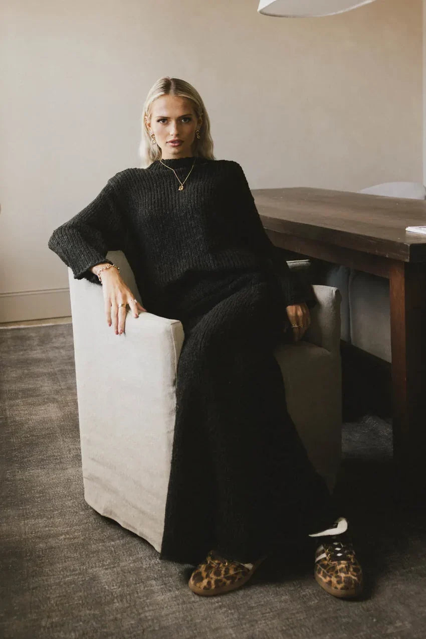 Charlotte Knit Sweater in Black
