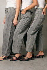 Lisette Barrel Jean In Grey - Final Sale