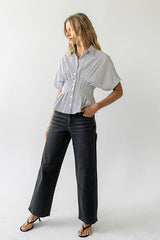 Sloane Wide Leg Jeans In Black - Final Sale