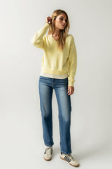 Pattie Collared Sweater In Yellow - Final Sale