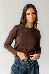 Makayla Shirt In Brown - Final Sale