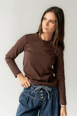 Makayla Shirt In Brown - Final Sale