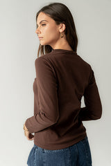 Makayla Shirt In Brown - Final Sale