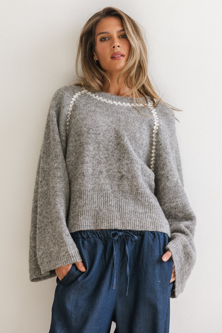 Maddy Ric Rac Knit Sweater