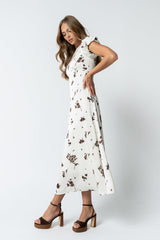 Jenna Floral Maxi Dress In Off White - Final Sale