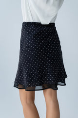 Kennedy Polka Dot Skirt In Black