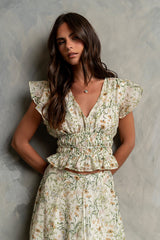Carlie Floral Smocked Blouse - Final Sale