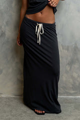Marsha Maxi Skirt In Charcoal - Final Sale